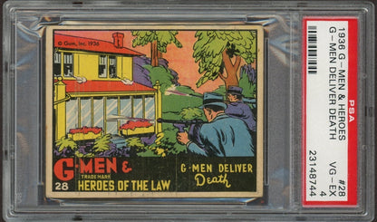 1936 G-Men & Heroes of the Law #28 G-Men Deliver Death (PSA 4 VGEX) Rare Number0