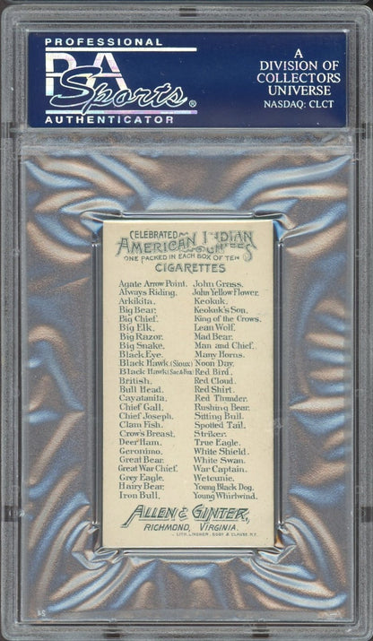 1888 N2 Allen & Ginter American Indian Chiefs (PSA 6 EX/MT) Clam Fish1