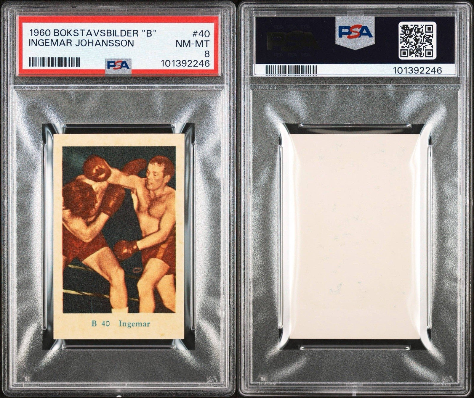 1960 Bokstavsbilder "B" Ingemar Johansson #40 (PSA 8 NM/MT) World Champion2