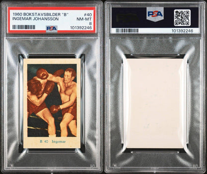 1960 Bokstavsbilder "B" Ingemar Johansson #40 (PSA 8 NM/MT) World Champion2