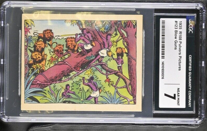 1935 R108 Pulver Co. Gum Pictures #123 Blow Guns (CGC 7 NM) Weapons0