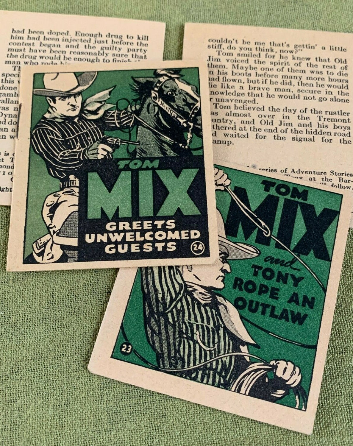 Collection (12) TOM MIX 1934 Gum Booklets ADVENTURE STORIES National Chicle EX+8