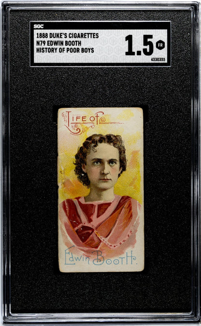 1889 N79 Duke Cigarettes HISTORY OF POOR BOYS (SGC 1.5 FR) Edwin Booth0