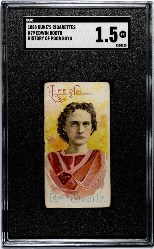 1889 N79 Duke Cigarettes HISTORY OF POOR BOYS (SGC 1.5 FR) Edwin Booth0