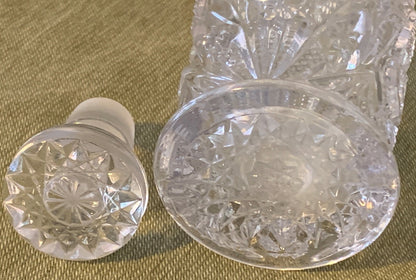 Antique EAPG Glass ca. 1915 MARTEC Cologne Bottle Faceted Stopper McKEE Bros. 2