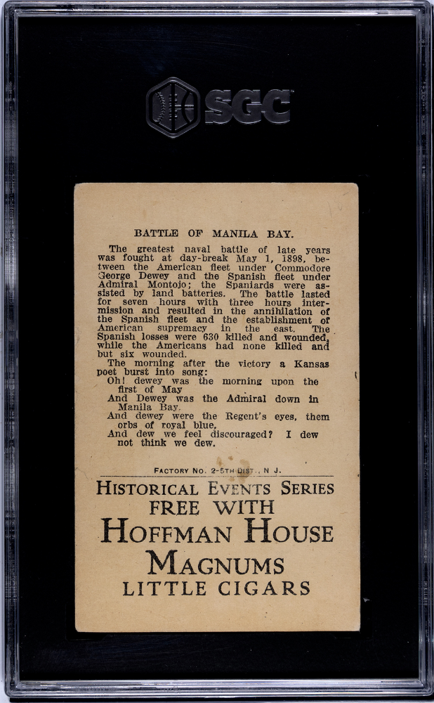1911 Hoffman House T70 Historical Events (SGC 2 G) Dewey at Battle of Manila1