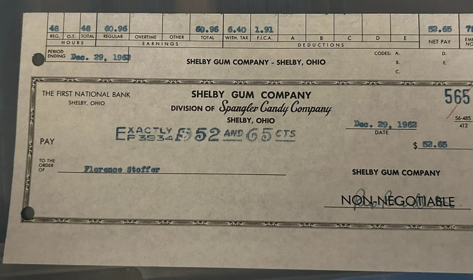 Shelby Gum Company 1924 Stock Certificate, Letterhead, Checks3