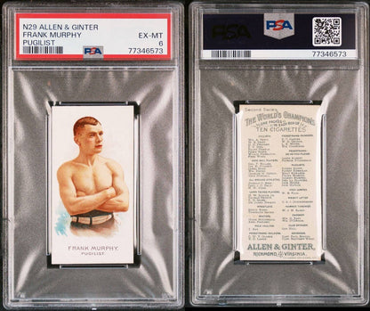 1888 N29 Allen & Ginter Frank Murphy Pugilist (PSA 6 EX/MT)