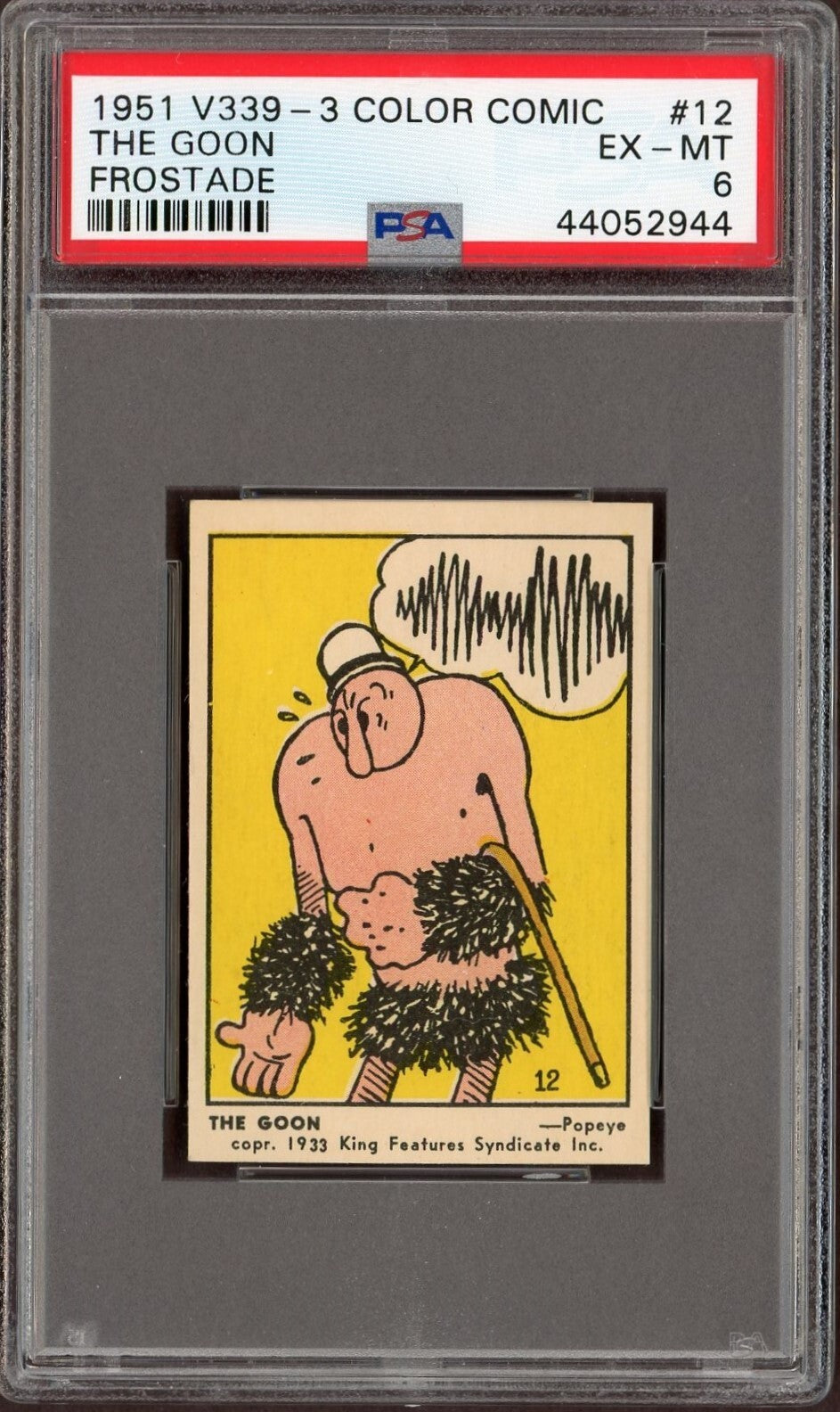 1951 Star Weekly V339 3 Color Comic #12 GOON from POPEYE (PSA 6 EX/MT) Frostade0
