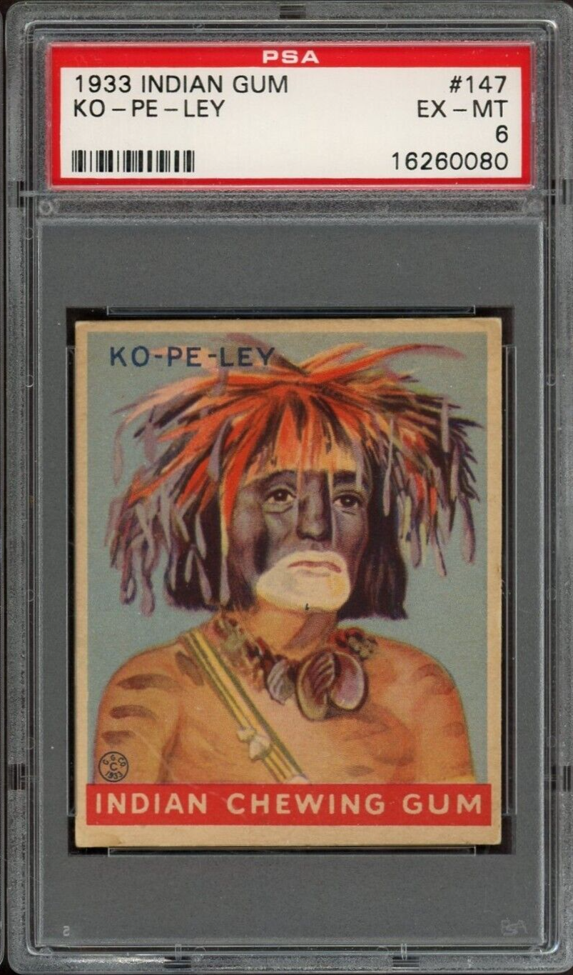1933 Goudey Indian Gum (Series of 216) #147 Ko Pe Ley (PSA 6 EX/MT)0