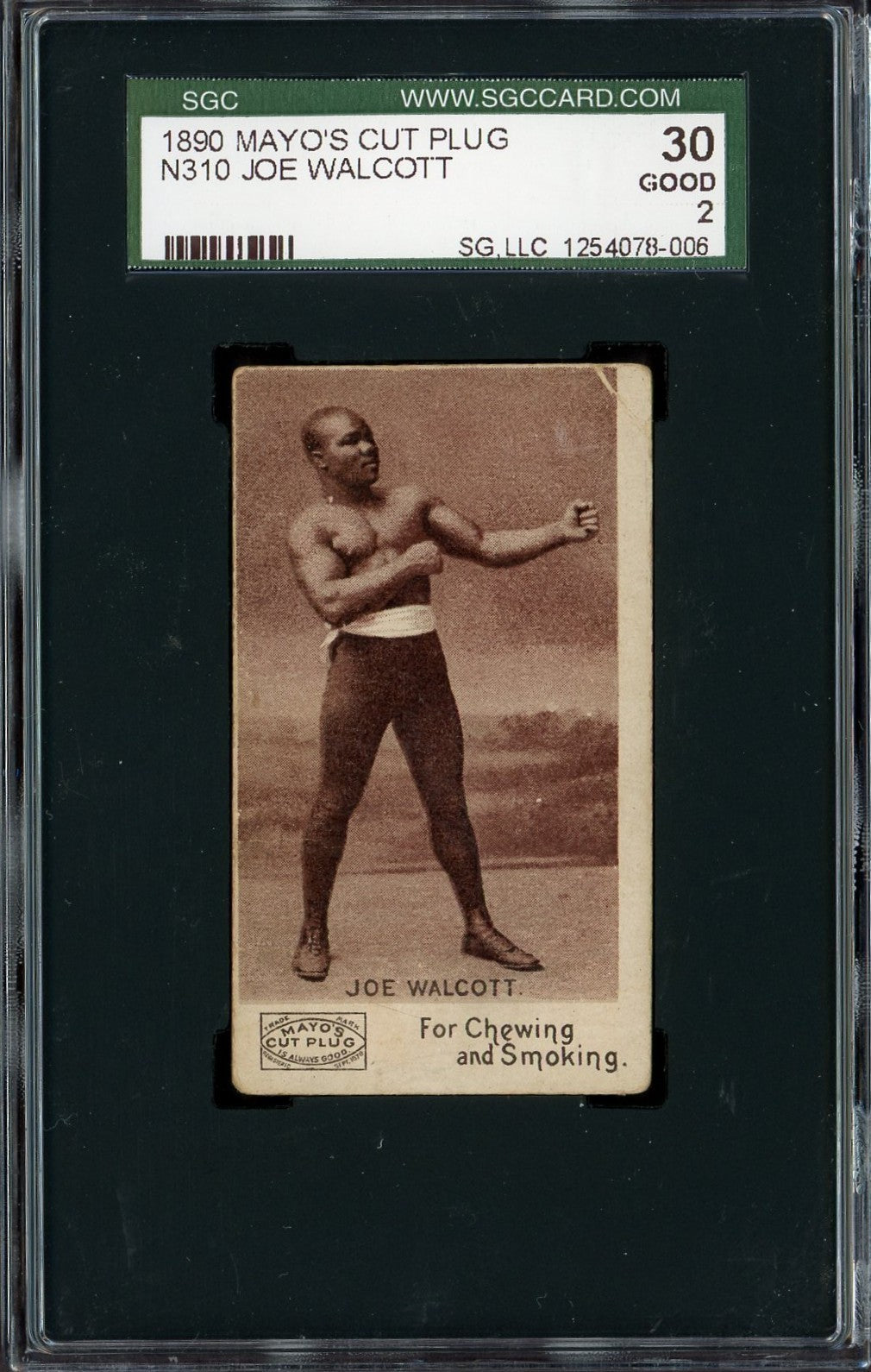 1890 N310 Mayo’s Welterweight Champion (SGC 2 G) "Barbados" Joe Walcott HOF0