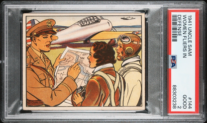 1941 Gum Inc Uncle Sam Home Defense #144 Women Fliers PSA 2 GD Last Card in Set0