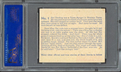 1933 R39 N. Chicle Dare Devils #1 Texas Ranger 5 With One Bullet (PSA 5 EX) RARE