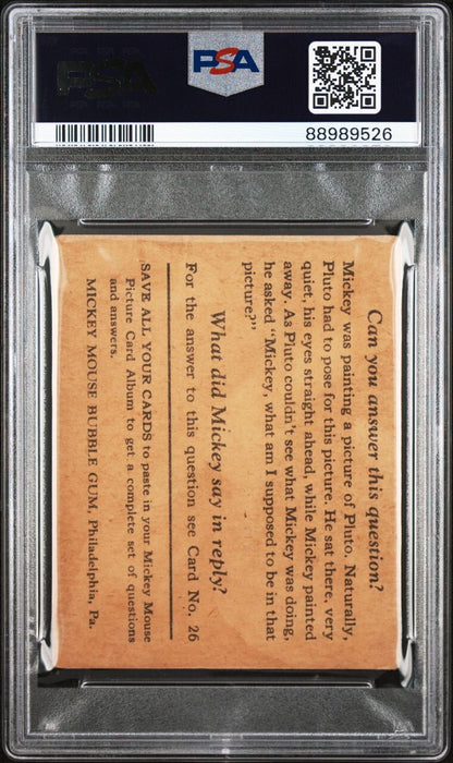 1935 R89 Mickey Mouse Gum Card #25 You Hit The Nail... (PSA 2 Good) Type II1
