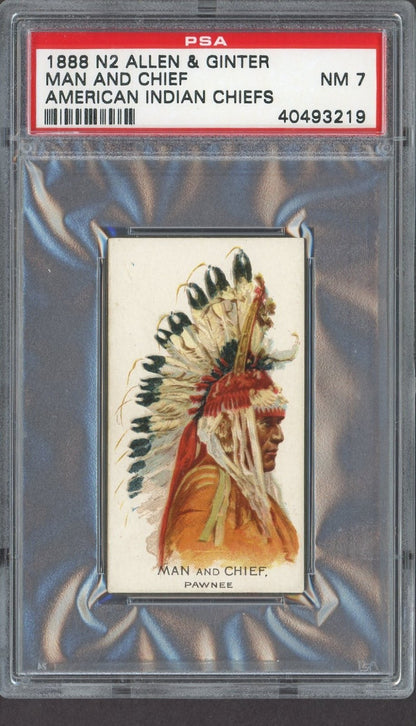 1888 N2 Allen & Ginter American Indian Chiefs (PSA 7 NM) Man And Chief0