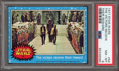 1977 Topps Star Wars #54 The Victors Receive Their Reward (PSA 8 NM/MT)0