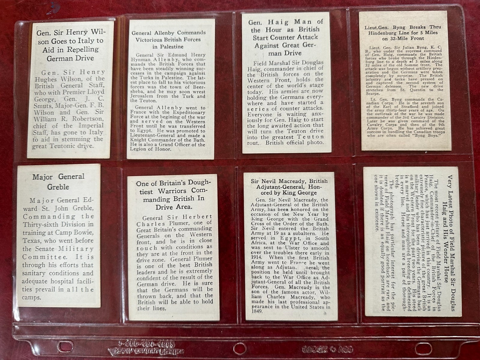 W641 LEADING GENERALS of the ALLIED ARMIES Complete Set (40) w/ Pershing8