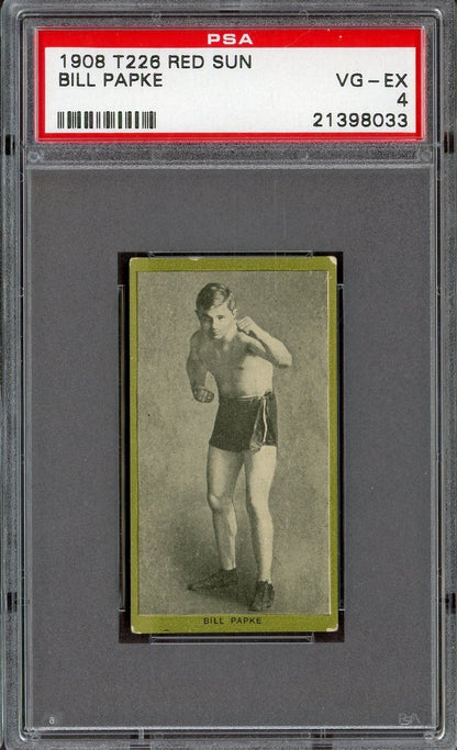 1908 T226 Red Sun Pugilistic Subjects BILL PAPKE (PSA 4 VG/EX) World Champ HOF0