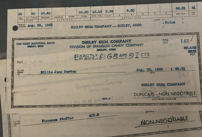 Shelby Gum Company 1924 Stock Certificate, Letterhead, Checks8