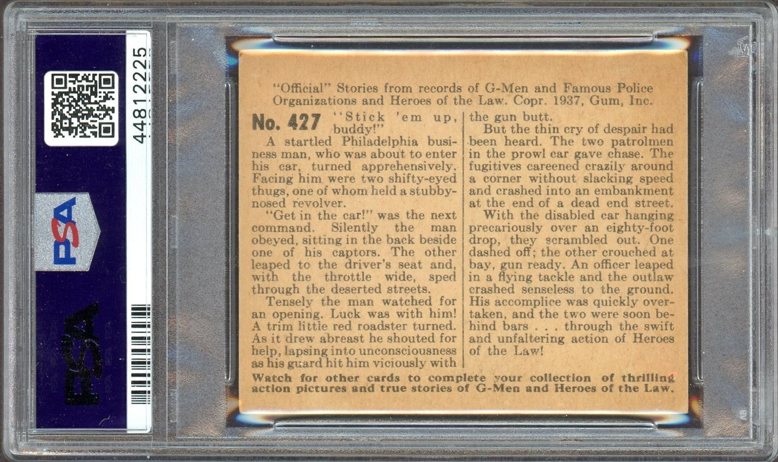 1936 G Men & Heroes #427 The Little Red Car (PSA 5 EX) High Number1