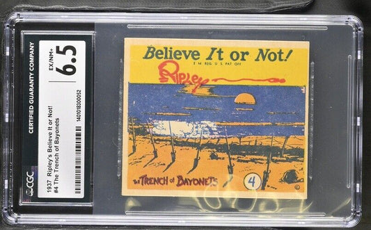 1937 Ripley's Believe It or Not #4 (CGC 6.5 EX/MT+) The Trench Of Bayonets