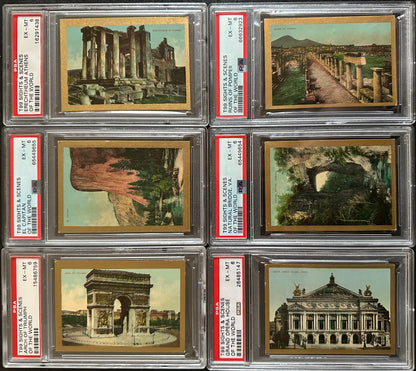 (Lot of SIX) 1911 T99 Sights & Scenes of the World (all PSA 6 EX/MT)0