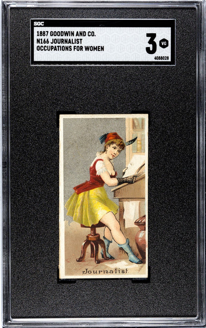 1887 N166 Goodwin & Co. Occupations For Women JOURNALIST (SGC 3 VG) Old Judge0