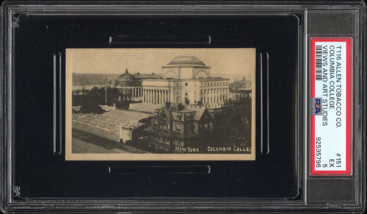 1903 T116 Allen Tobacco Telonette Cigars #151 Columbia College (PSA 5 EX)0