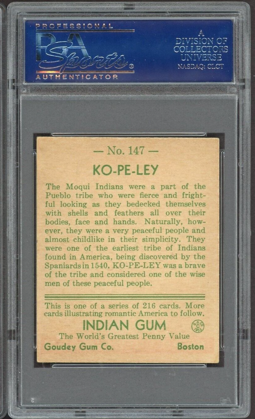 1933 Goudey Indian Gum (Series of 216) #147 Ko-Pe-Ley (PSA 6 EX/MT)