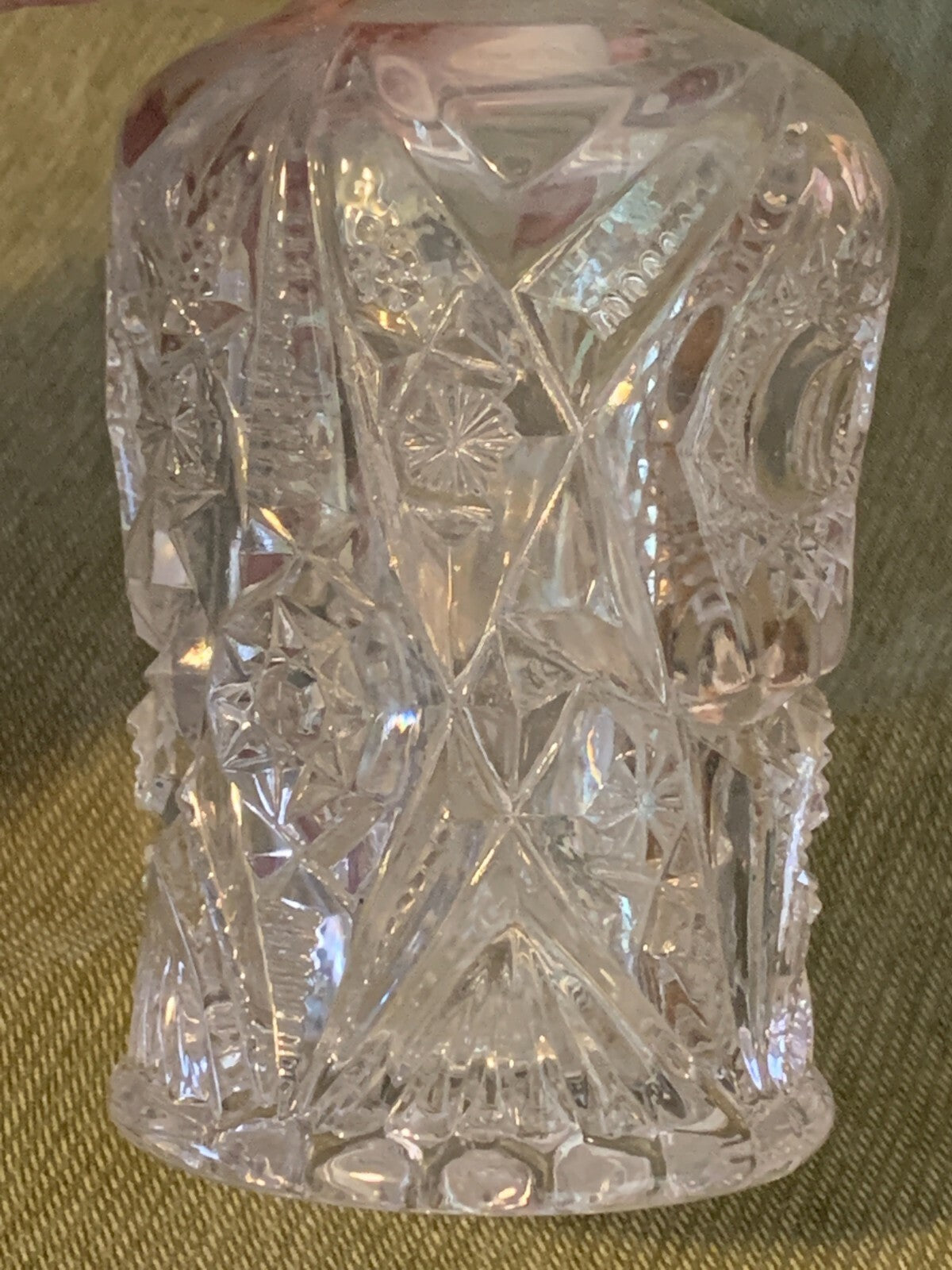 Antique EAPG Glass ca. 1915 MARTEC Cologne Bottle Faceted Stopper McKEE Bros. 6