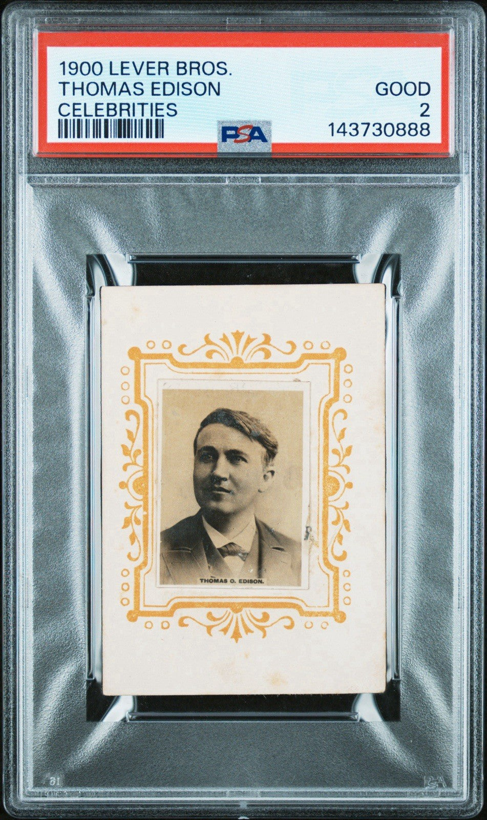 1900 Lever Bros. Celebrities Portraits (PSA 2 GD) Thomas Edison0