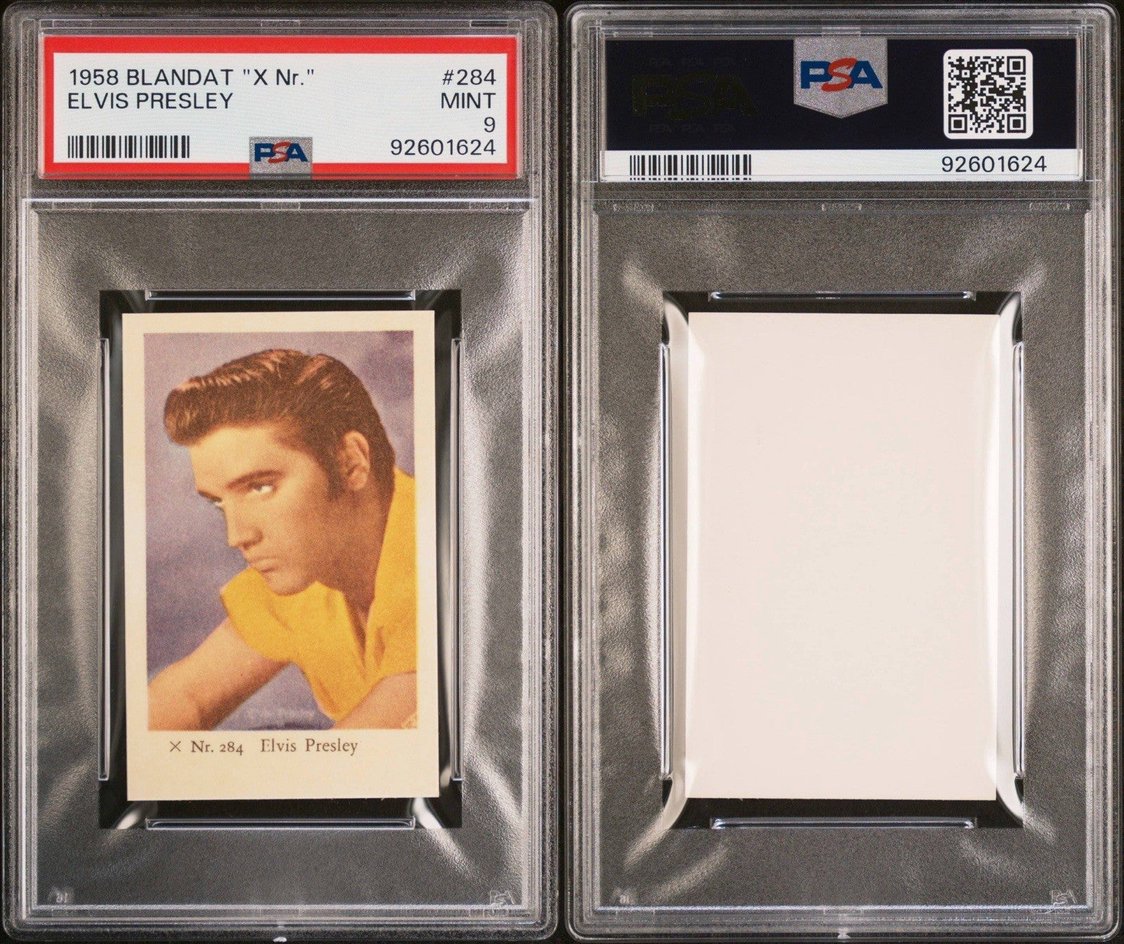 1958 Blandat #284 "X Nr." Elvis Presley (PSA 9 MINT) Pop 1, None Higher2