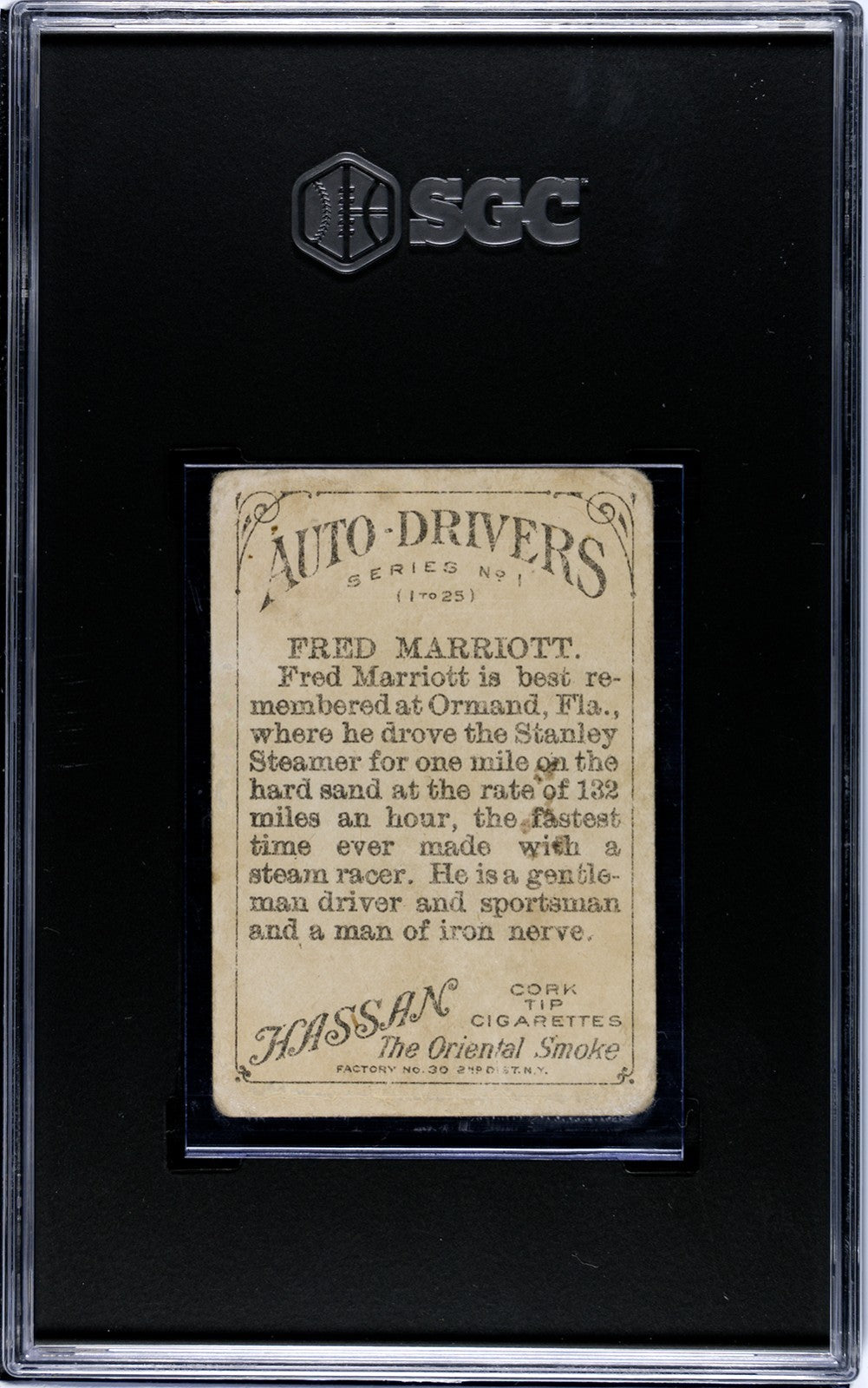 1911 T36 Hassan Cigarettes Auto Drivers (SGC 1 PR) Fred Marriott1