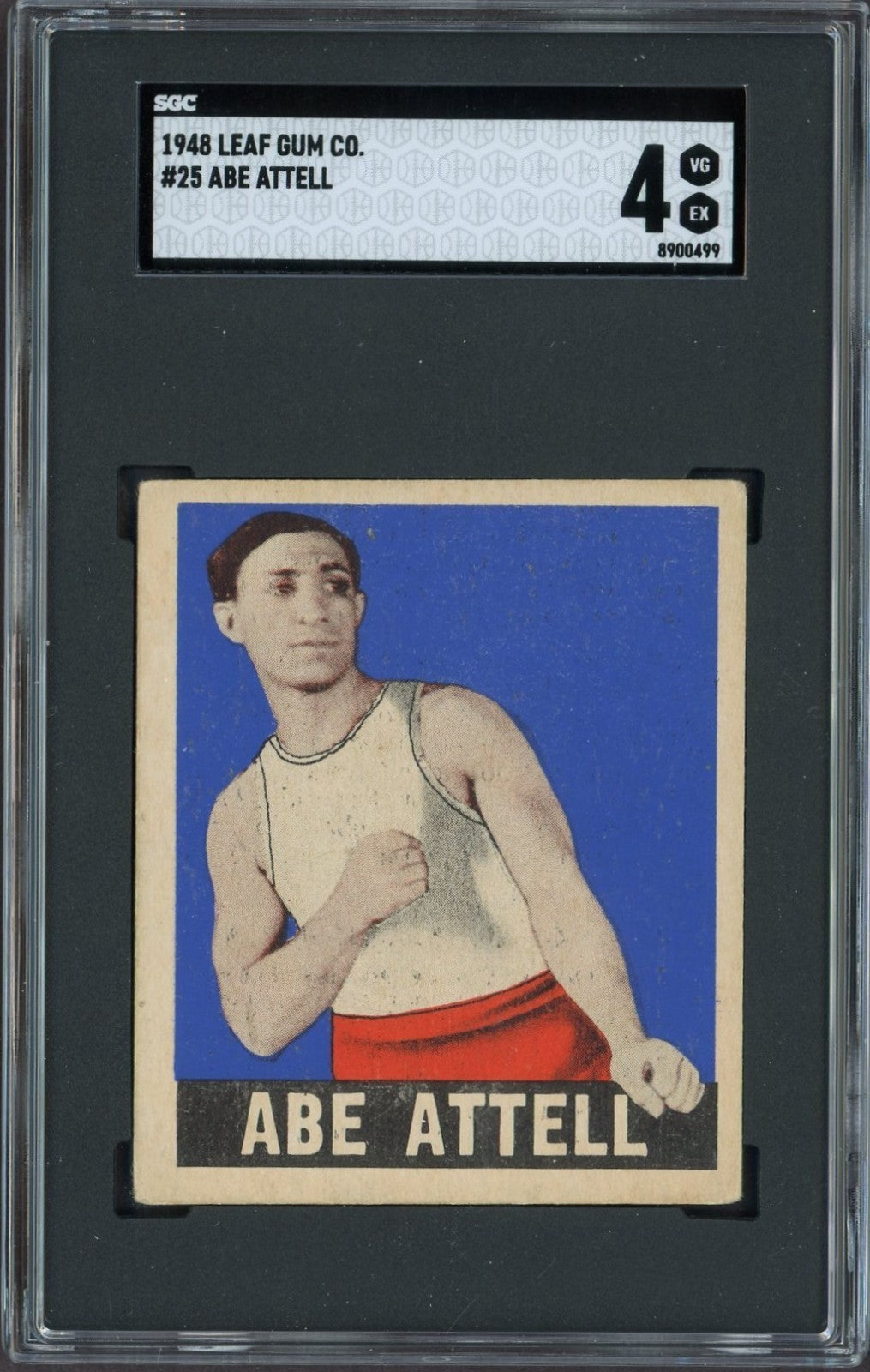 1948 Leaf Knock Out Bubble Gum Boxing #25 Abe Attell (SGC 4 VG/EX)0