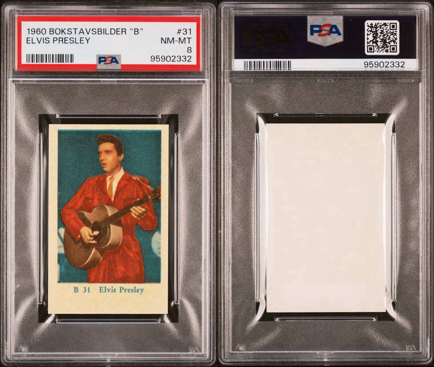 1960 Bokstavsbilder "B" Elvis Presley Card #31 (PSA 8 NM MT+) Pop 11