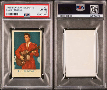 1960 Bokstavsbilder "B" Elvis Presley Card #31 (PSA 8 NM MT+) Pop 11