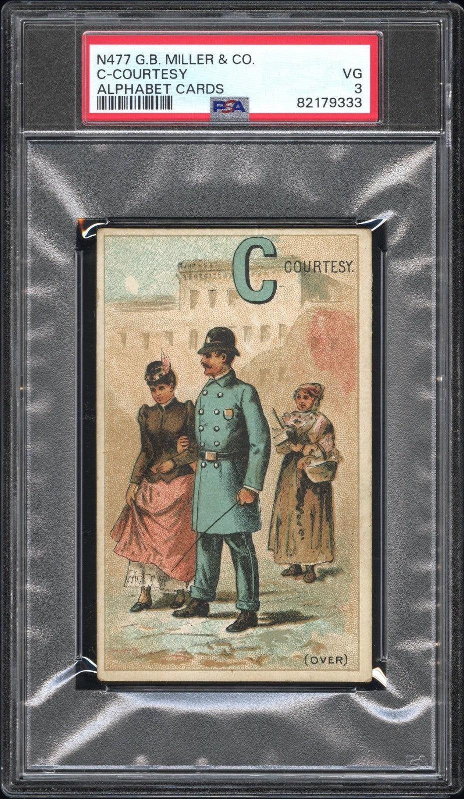 1888 G.B. Miller N477 Alphabet Cards (PSA 3 VG) C-Courtesy w/ Policeman0