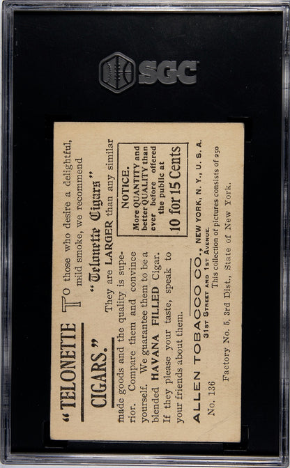 1903 T116 Allen Tobacco Co. Telonette Cigars #136 STATUE OF LIBERTY (SGC 3 VG)1