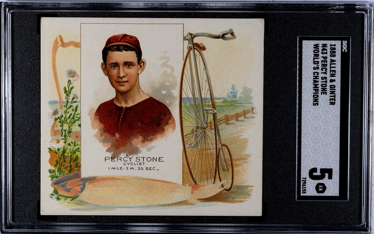 Set of (8) 1888 N43 Allen & Ginter World Champions CYCLISTS (SGC GRADED) 4.6255