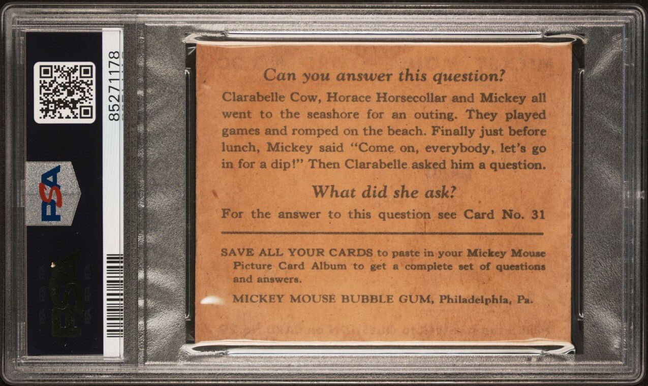 1935 R89 Mickey Mouse Gum Card #30 You Sound Like A... (PSA 2 Good) Type II1