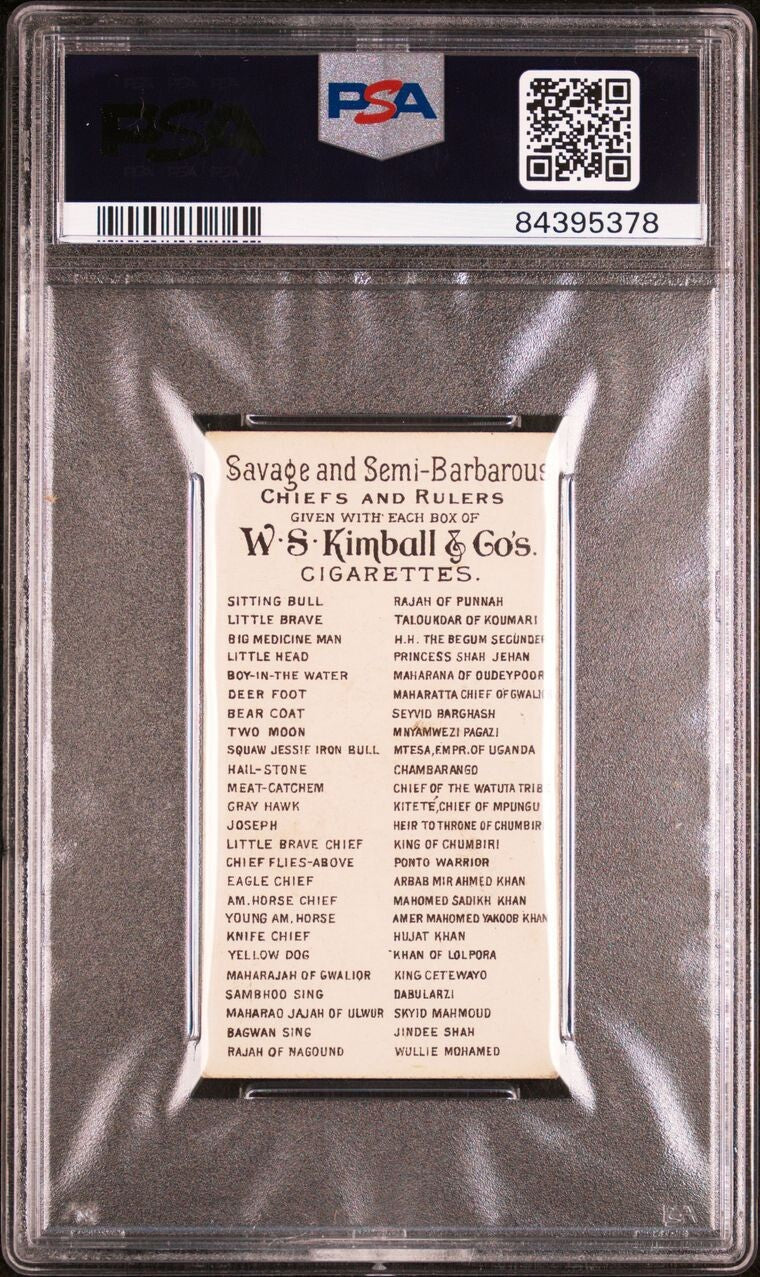 1889 N189 Kimball Savage & Chiefs Rulers (PSA 4 VGEX) Jindee Shah1