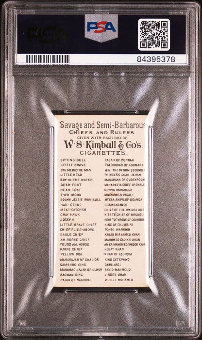 1889 N189 Kimball Savage & Chiefs Rulers (PSA 4 VGEX) Jindee Shah1