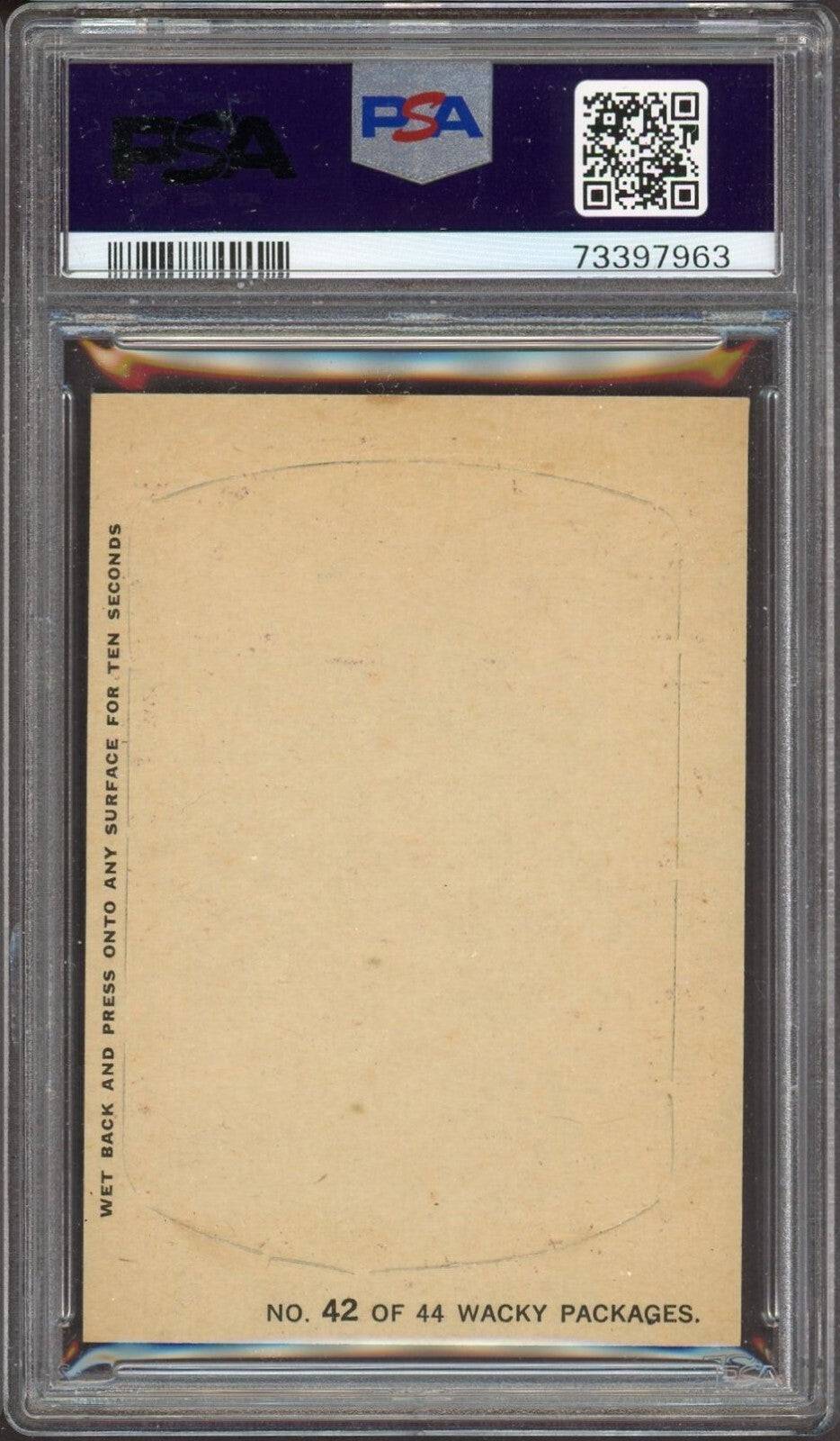 WACKY PACKAGES 1967 DIE CUT # 42 SKIMPY Crummy Peanut Butter (PSA 7 NM)1