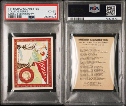 1910 11 T51 Murad College Series INDIANA UNIVERSITY (PSA 4 VG/EX) 2nd Ed. GOLF2