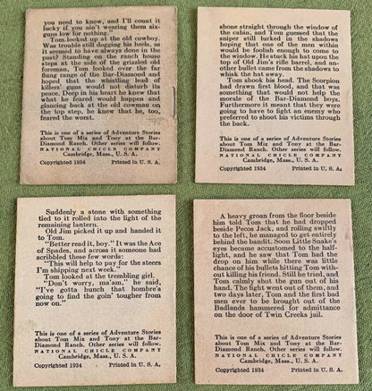 Collection (12) TOM MIX 1934 Gum Booklets ADVENTURE STORIES National Chicle EX+1