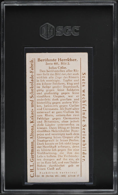 1917 C.H.L. Gartmann SERIE 481 (SGC 3.5 VG+) #2 Julius Caesar1