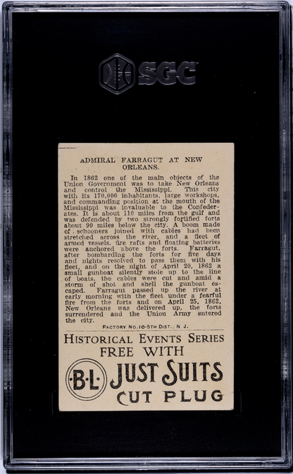 1911 Just Suits T70 Historical Events (SGC 2 G) Admiral Farragut at New Orleans1