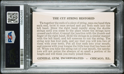 1930s R155 General Gum TRICK CARDS Cut String Restored (PSA 4 VG/EX) Only Graded1
