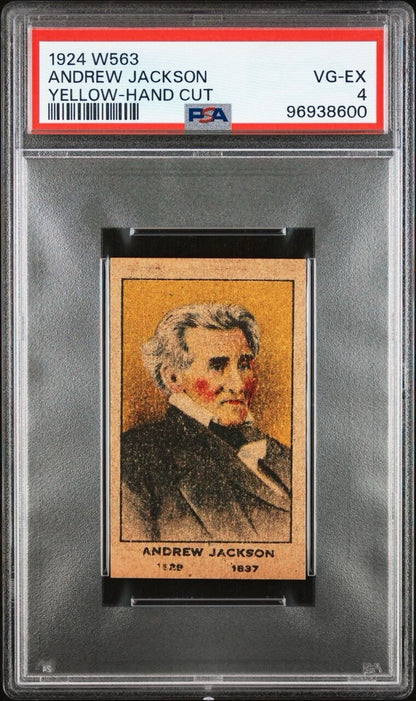 1924 W563 (Hand Cut) Strip Card Universal Mfg. ANDREW JACKSON (PSA 4 VG/EX)0