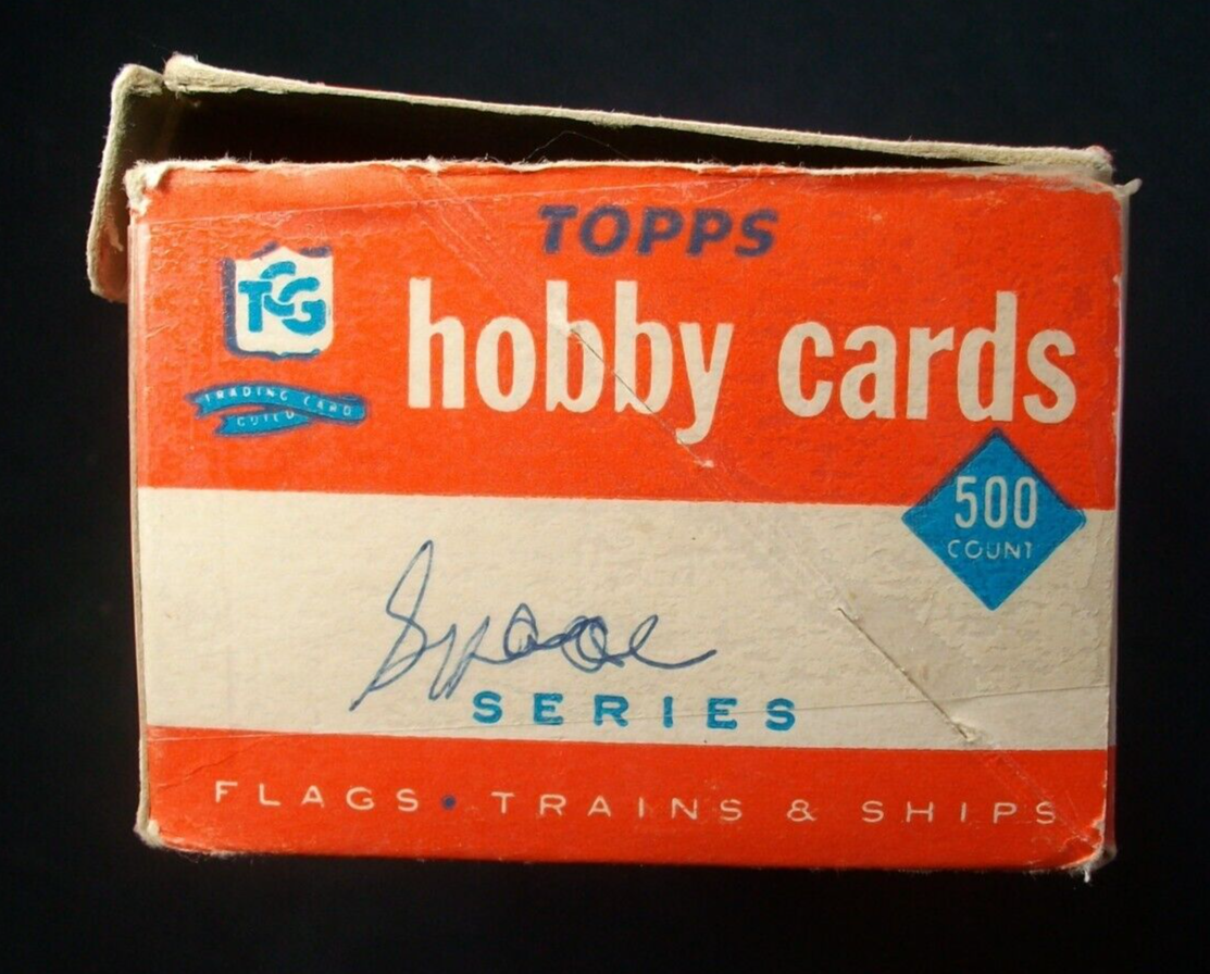 1959/1960? Topps VENDING BOX Empty 500 Count RARE "Space Cards" Written in Pen